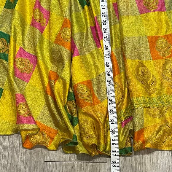 Womens Wrap Skirt One Size Maxi Bohemian Festival Indie Vacation Maximalist - Picture 6 of 7